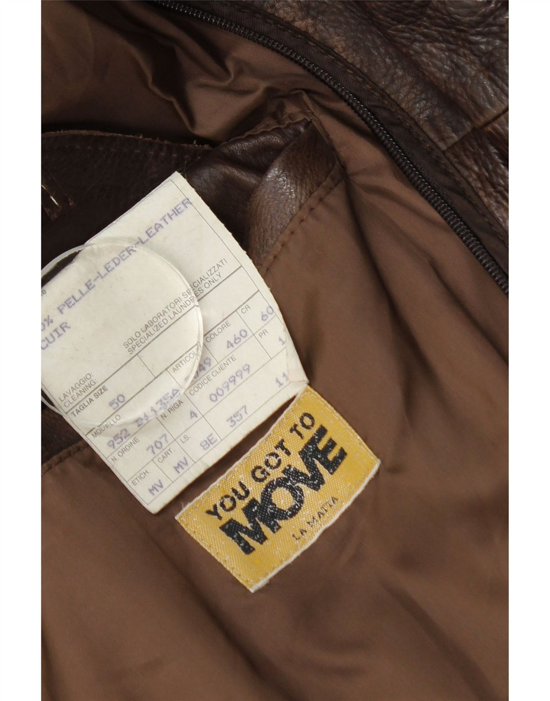 La Matta Ανδρικό Bomber Δερμάτινο Μπουφάν IT 50 Large Brown Δερμάτινο