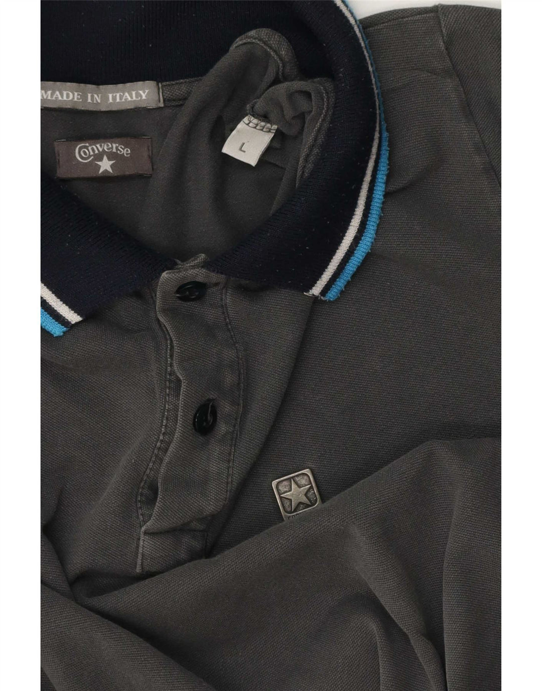 Ανδρικό πουκάμισο Converse Polo Large Grey Classic