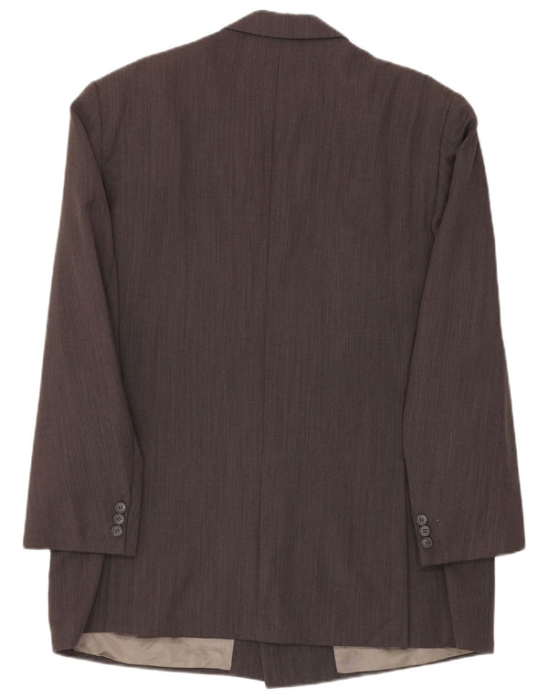 Trussardi Ανδρικό μπουφάν σακάκι με διπλό στήθος IT 52 XL Γκρι Pinstripe