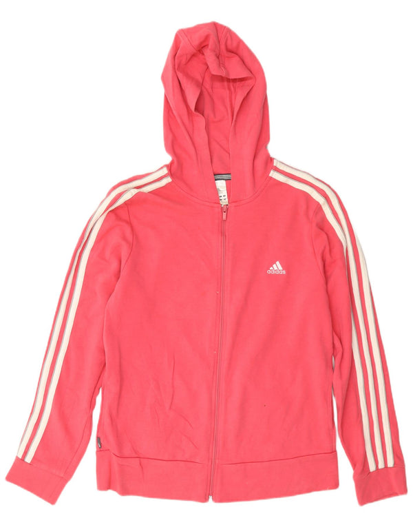 Γυναικείο πουλόβερ Adidas με φερμουάρ UK 18 XL Ροζ βαμβακερό