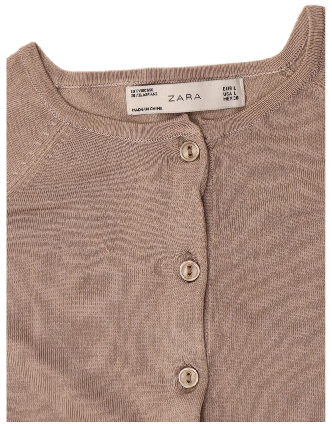 Zara Γυναικεία Ζακέτα UK 14 Μεγάλη γκρι βισκόζη
