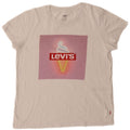 Γυναικείο γραφικό μπλουζάκι LEVI'S Top UK 12 μεσαίο λευκό βαμβακερό
