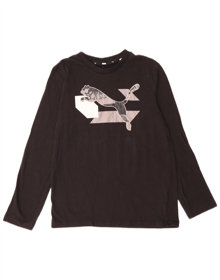 Puma Boys Graphic Top Μακρυμάνικο 13-14 ετών Μαύρο