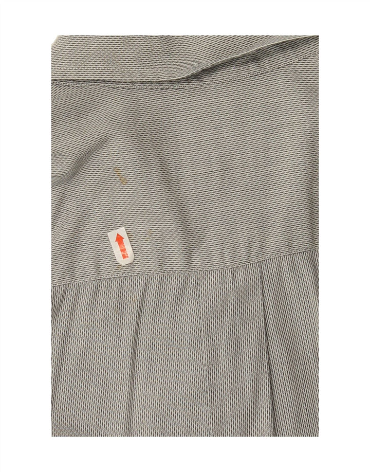 TRUSSARDI Mens Shirt Size 17 43 XL Grey Check Cotton Vintage Trussardi and Second-Hand Trussardi from Messina Hembry 