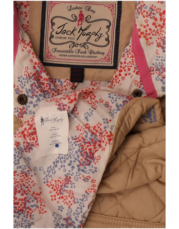 Jack Murphy Γυναικεία καπιτονέ Gilet UK 16 Large Beige Nylon