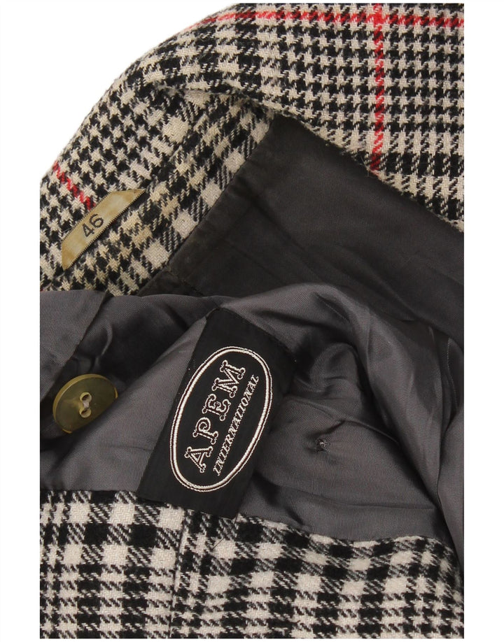 Vintage γυναικεία καμπαρντίνα με διπλό στήθος IT 46 Large Grey Check