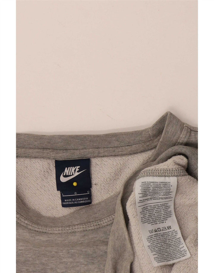 Ανδρικό φούτερ Nike Jumper με μεγάλο γκρι βαμβακερό χρώμα