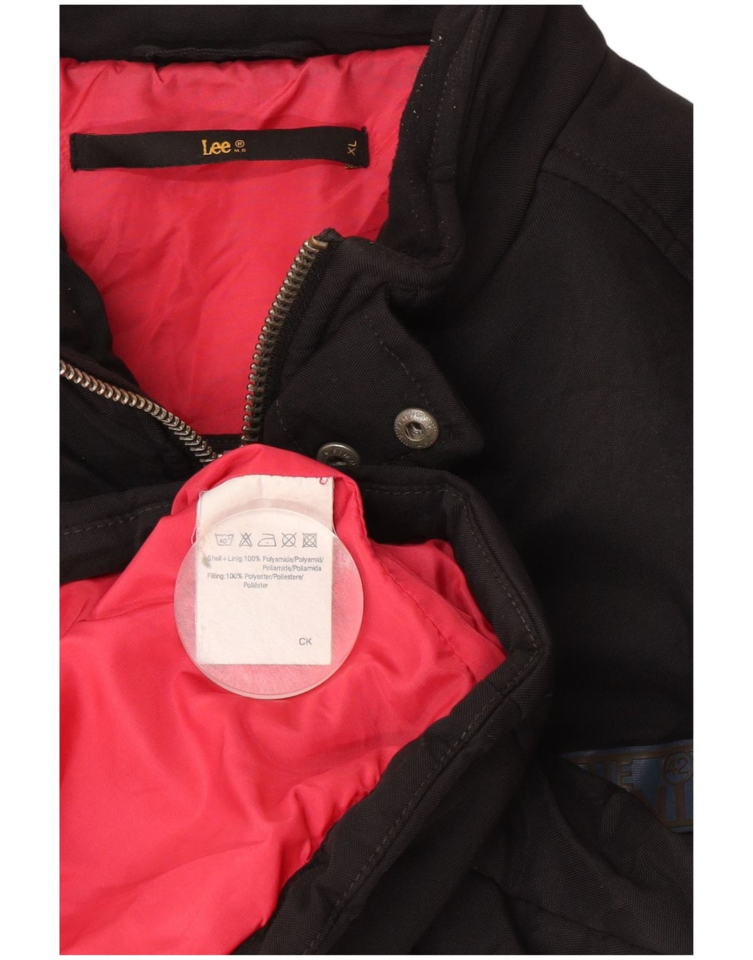 Ανδρικό μπουφάν Lee με επένδυση UK 42 XL μαύρο πολυεστέρα