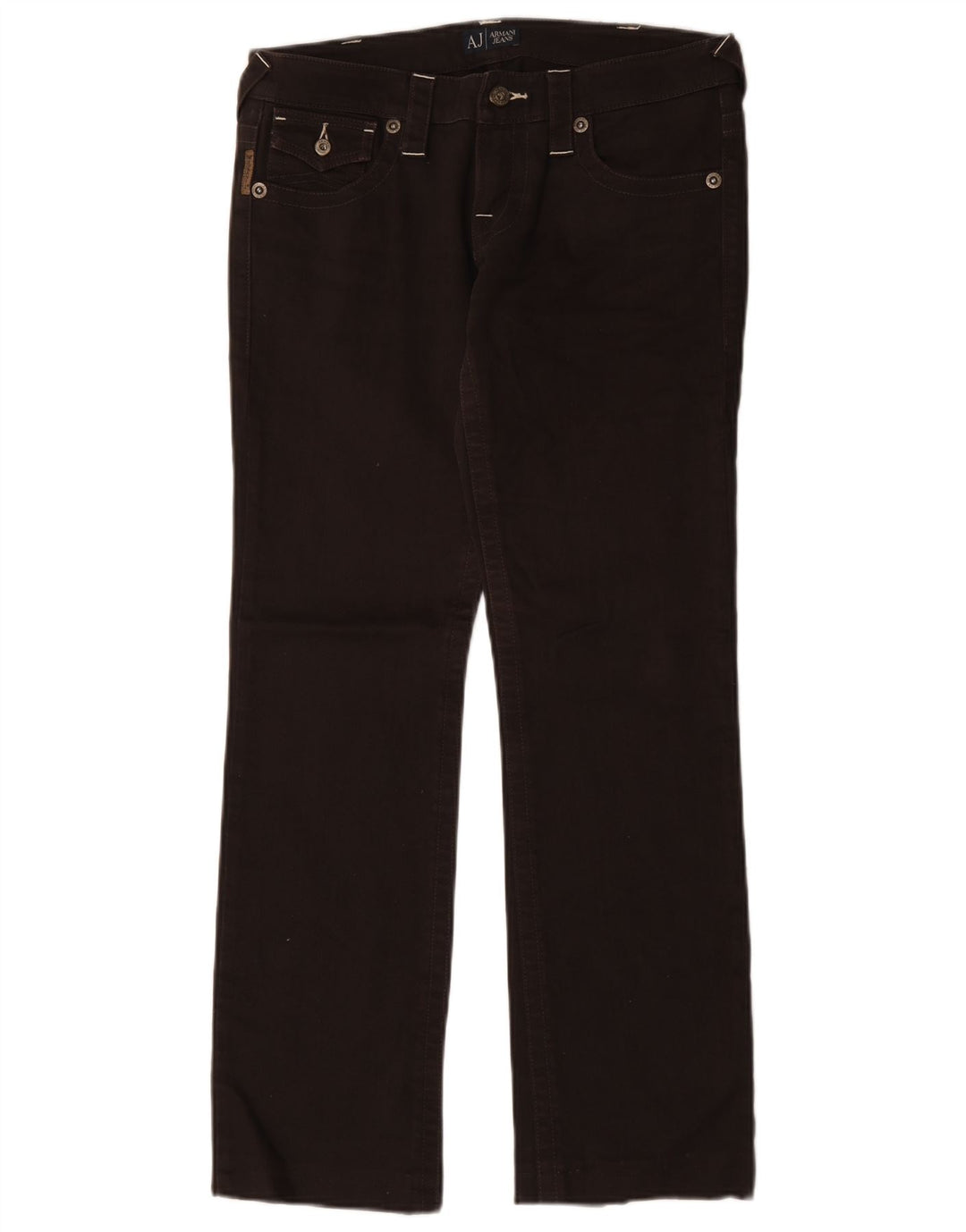 Armani Γυναικείο Straight Jeans W28 L30 Καφέ Βαμβακερό