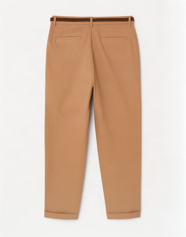 Zara γυναικείο κωνικό παντελόνι EU 42 Large W32 L26 Beige βαμβακερό