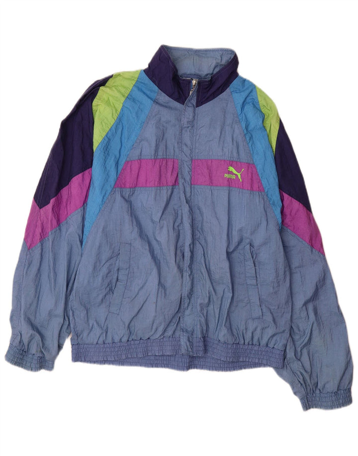 Ανδρική φόρμα PUMA Μπουφάν μεσαίου μπλε χρώματος πολυαμίδης