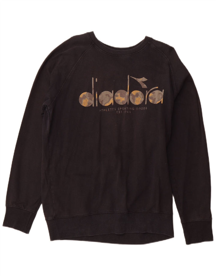 DIADORA Ανδρικό γραφικό φούτερ Jumper XL Μαύρο βαμβακερό