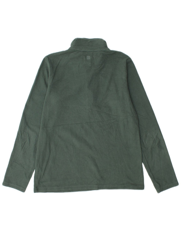 Mountain Warehouse Womens Zip Neck Fleece Jumper UK 12 Medium Green
