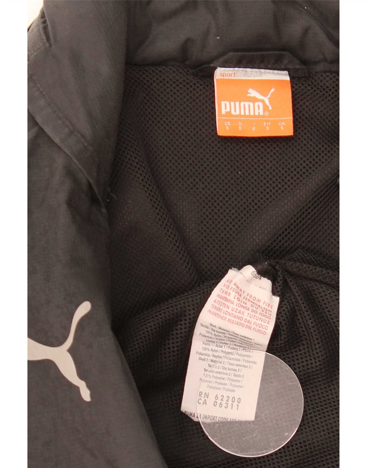 Puma Ανδρικό μπουφάν βροχής με κουκούλα UK 36 Small μαύρο νάιλον