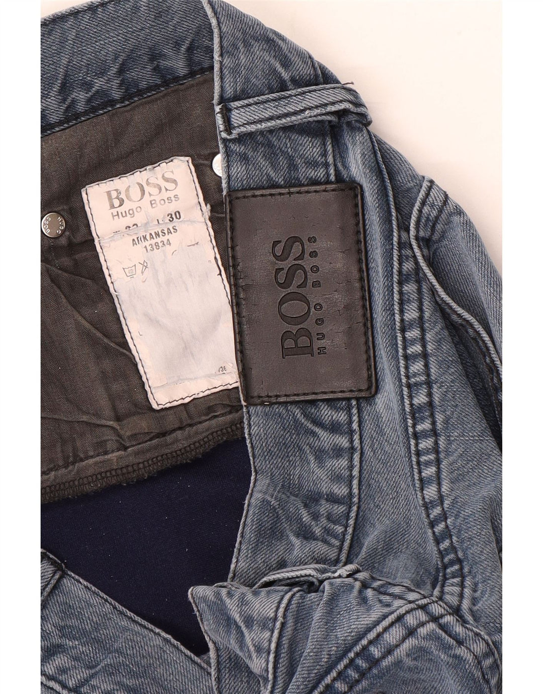 Ανδρικό τζιν HUGO BOSS ίσιο Arkansas W32 L30 Μπλε