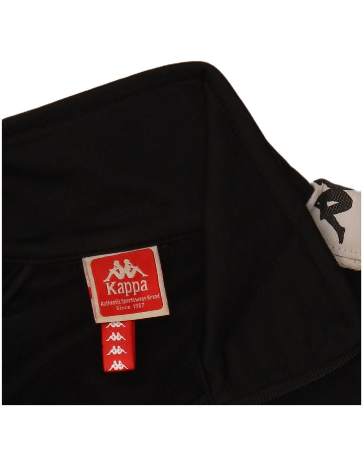Γυναικεία αθλητική φόρμα γραφικών Kappa Top Jacket UK 10 Small Black Colourblock