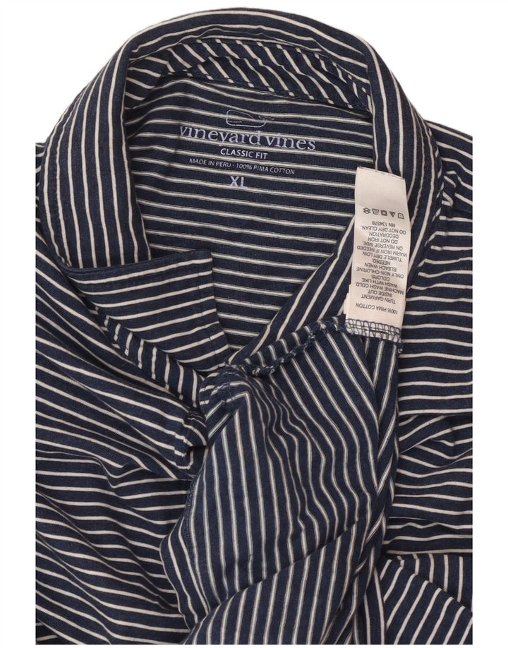 VINEYARD VINES Ανδρικό πουκάμισο πόλο σε κλασική εφαρμογή XL Βαμβακερό με ρίγες σε μπλε μπλέ