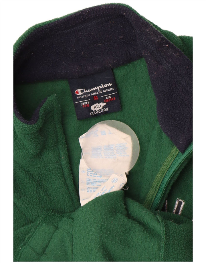 CHAMPION Boys Graphic Fleece Jacket 9-10 ετών Μεσαίου πράσινου πολυεστέρα
