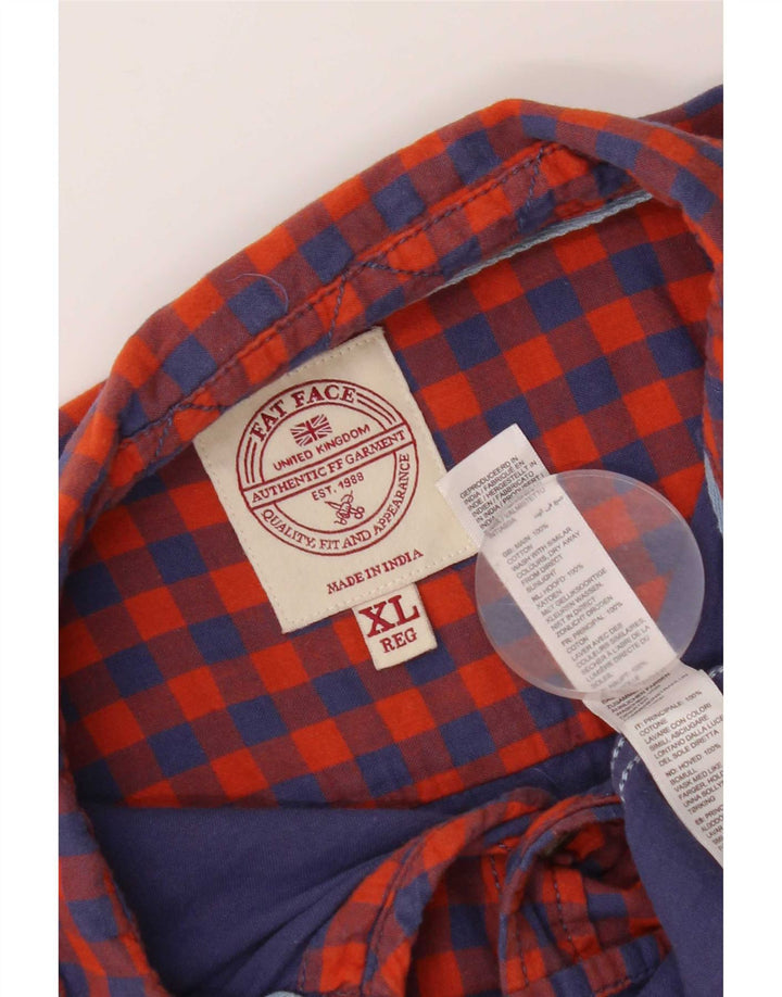 Ανδρικό πουκάμισο Fat Face XL Red Gingham Cotton