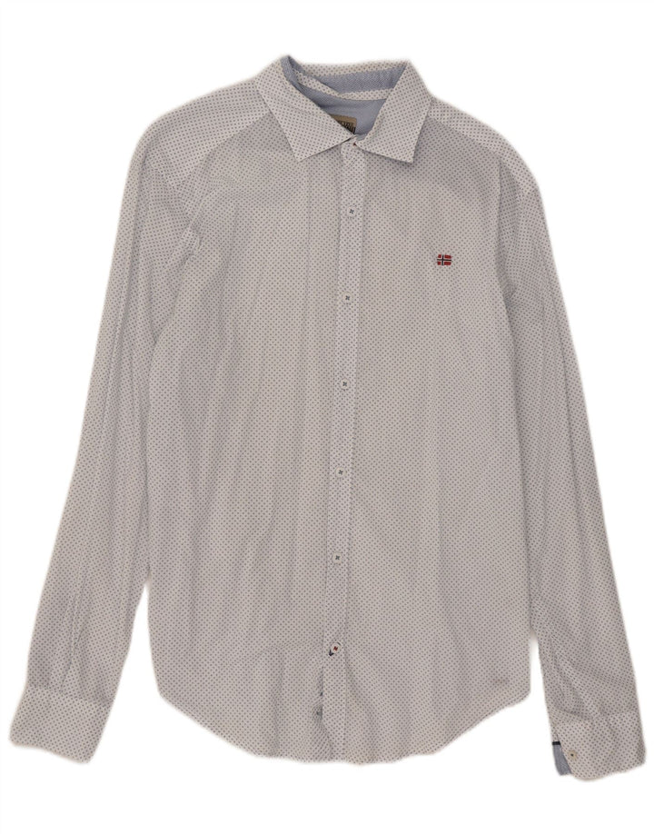 Ανδρικό πουκάμισο Napapijri Slim Fit Medium White Spotted