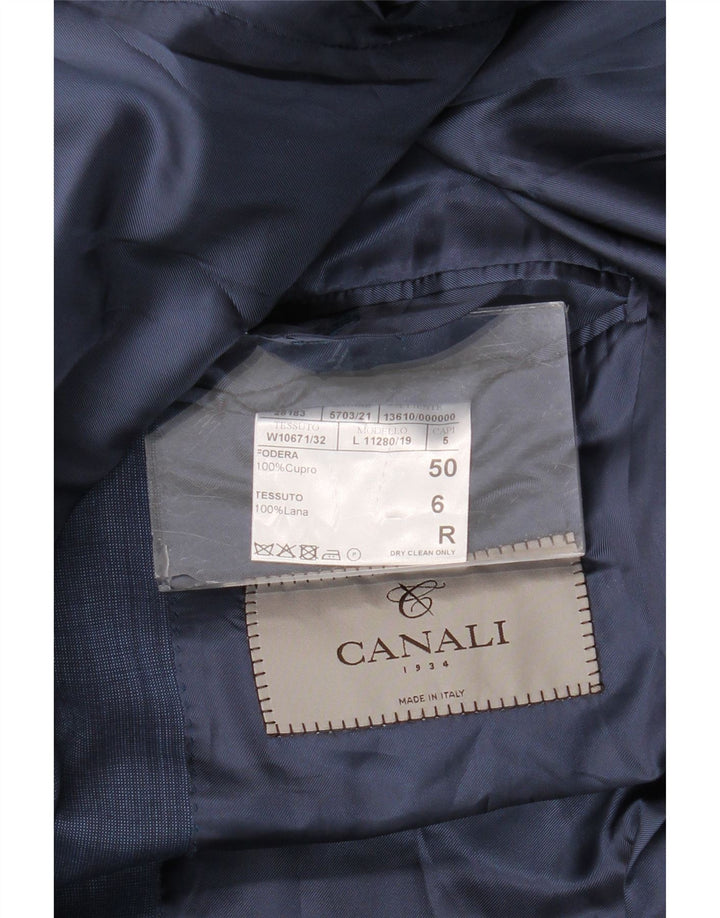 Canali ανδρική φόρμα 2 κουμπιών IT 50 Large W34 L30 Navy Blue Wool