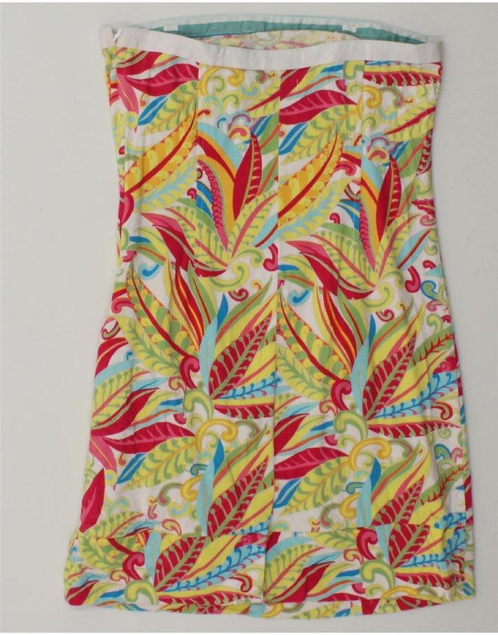 TOMMY HILFIGER Womens Strapless Dress US 6 Medium Multicoloured Floral Vintage Tommy Hilfiger and Second-Hand Tommy Hilfiger from Messina Hembry 