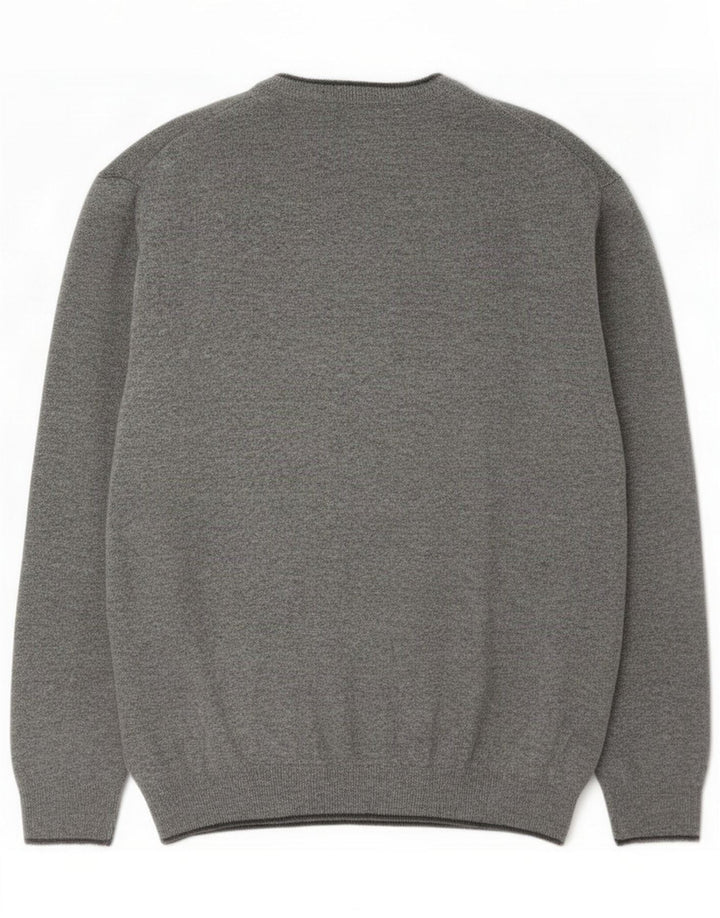 Gant Ανδρικό πουλόβερ με λαιμόκοψη 2XL Grey Lambswool