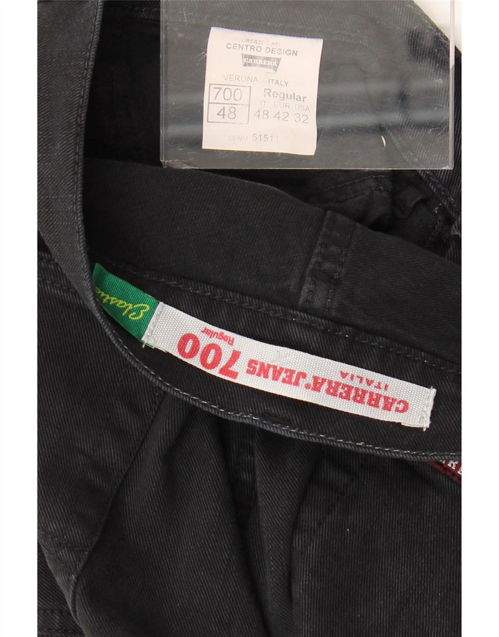 CARRERA Ανδρικό 700 Regular Straight Jeans W32 L35 Μαύρο βαμβακερό
