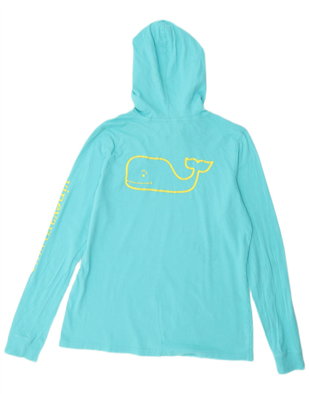 VINEYARD VINES Γυναικεία μπλούζα με κουκούλα με γραφικό μακρυμάνικο UK 10 Small Blue