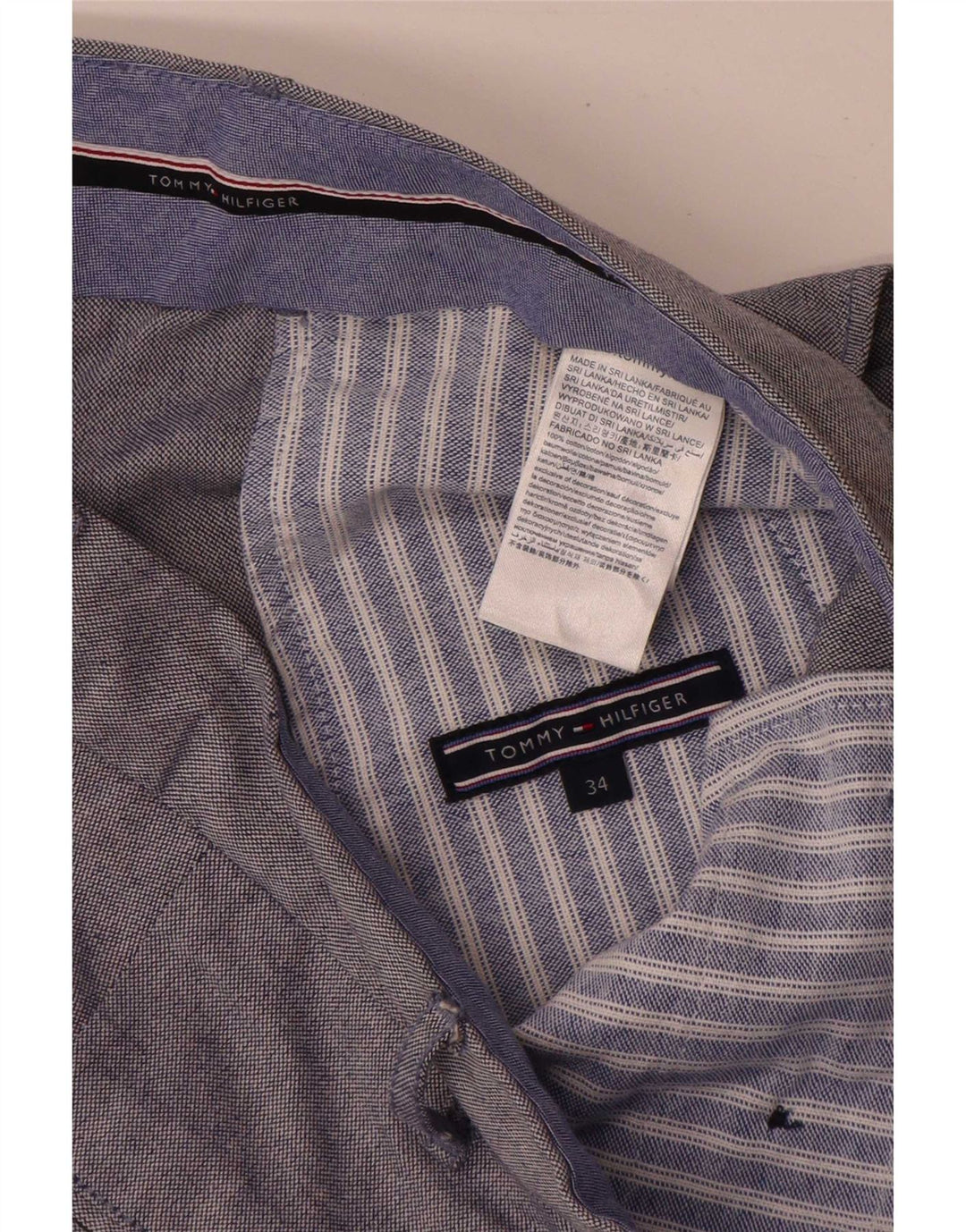 Tommy Hilfiger Ανδρικό κανονικό σορτς Chino W34 μεγάλο μπλε βαμβακερό