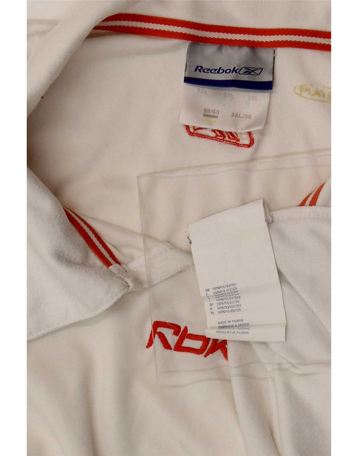 Ανδρικό πουκάμισο πόλο Reebok 2XL Λευκό πολυεστέρα