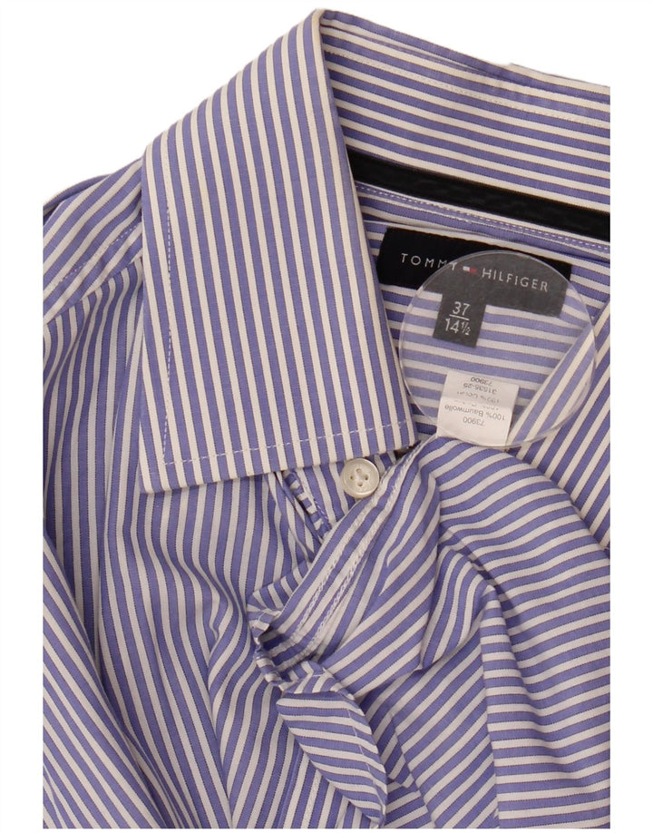 Ανδρικό πουκάμισο TOMMY HILFIGER Μέγεθος 14 1/2 37 Small Blue Pinstripe Βαμβακερό