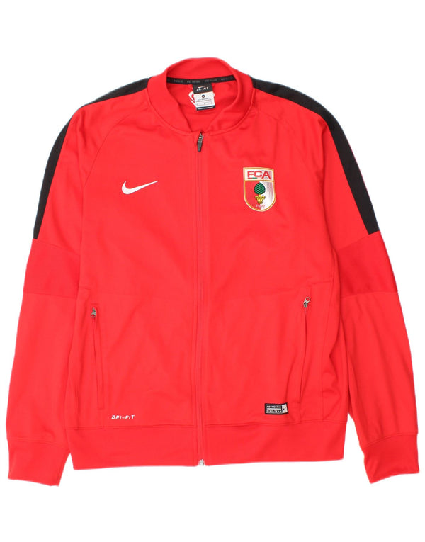 Μπουφάν Nike Mens FC Augsburg αθλητική φόρμα μεσαίου κόκκινου πολυεστέρα