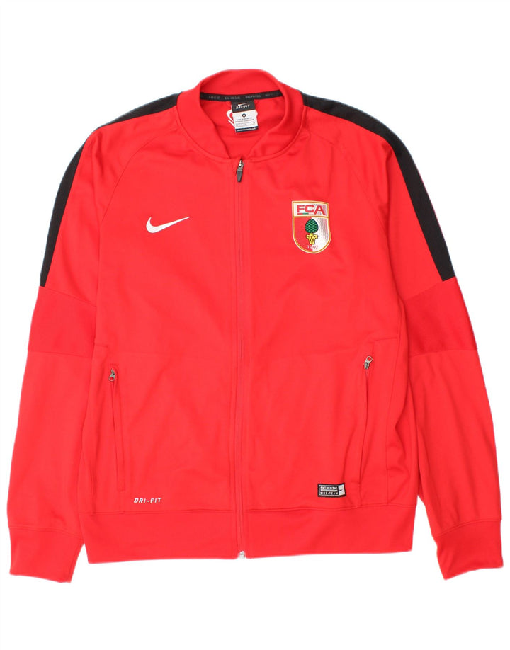 Μπουφάν Nike Mens FC Augsburg αθλητική φόρμα μεσαίου κόκκινου πολυεστέρα
