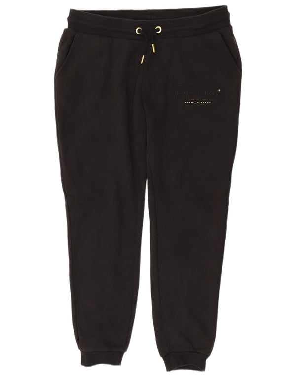 Γυναικεία αθλητική φόρμα Superdry Παντελόνι Joggers UK 16 Large Μαύρο Βαμβακερό