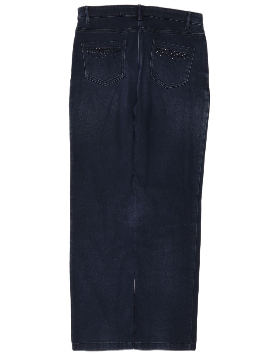 Marks & Spencer Γυναικεία Straight Jeans UK 12 Medium W30 L30 Blue Cotton