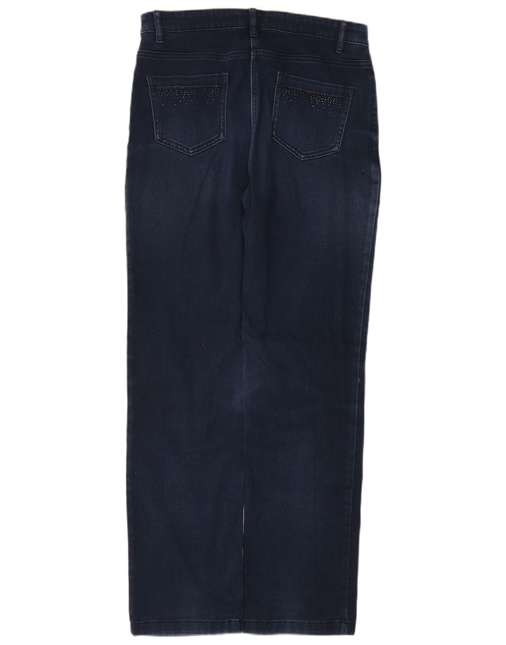 Marks & Spencer Γυναικεία Straight Jeans UK 12 Medium W30 L30 Blue Cotton