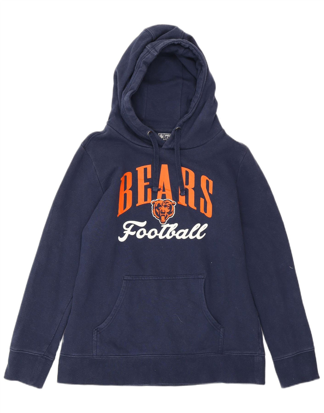 NFL Womens Chicago Bears Graphic Hoodie Jumper UK 14 Medium Navy Blue