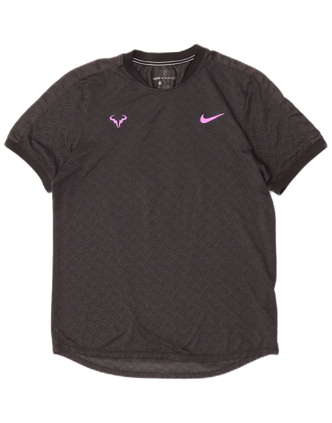 Ανδρικό T-Shirt Nike τοπ μεσαίο γκρι γεωμετρικό
