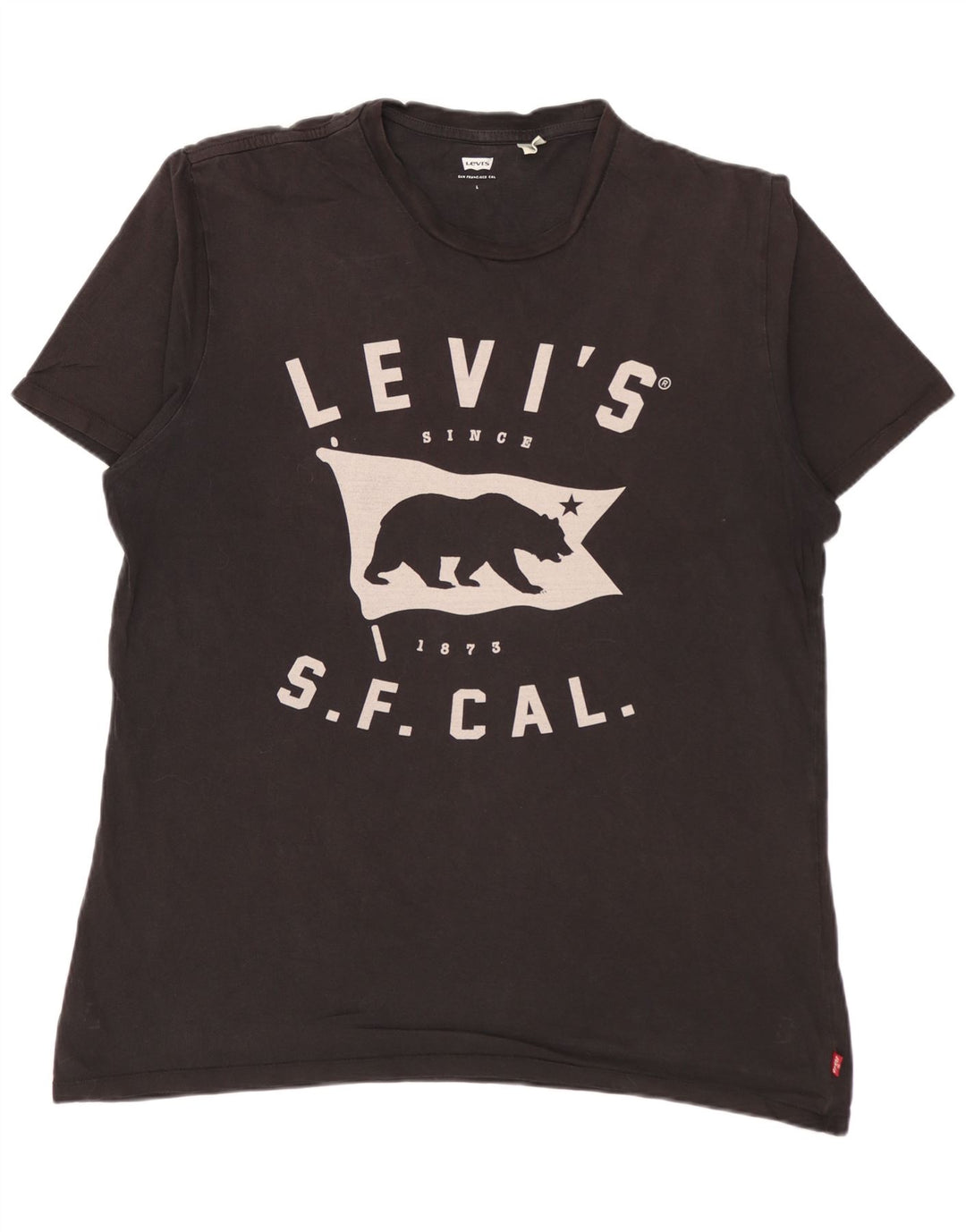 Ανδρικό γραφικό T-Shirt LEVI'S Top μεγάλο μαύρο βαμβακερό