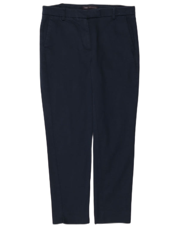 Marks & Spencer Γυναικείο Cropped Παντελόνι UK 10 Small W30 L25 Navy Blue