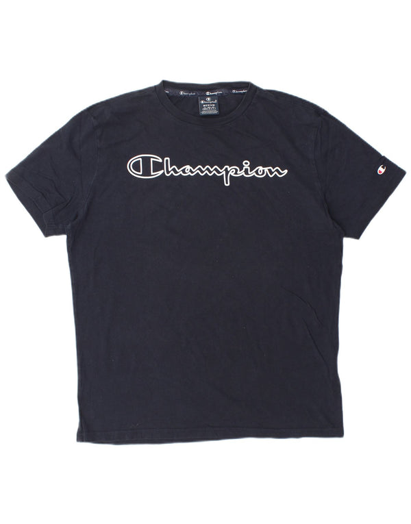 Ανδρικό γραφικό T-shirt CHAMPION Top Medium Navy Blue βαμβακερό