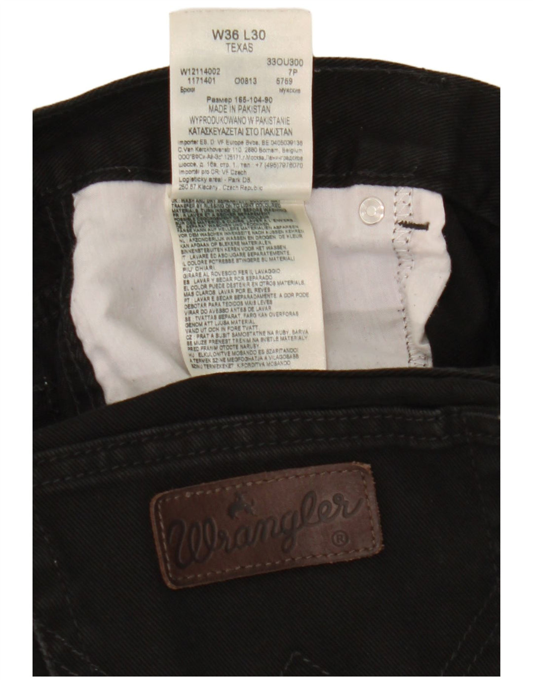 Wrangler Γυναικείο Texas Straight Jeans W36 L30 μαύρο βαμβακερό