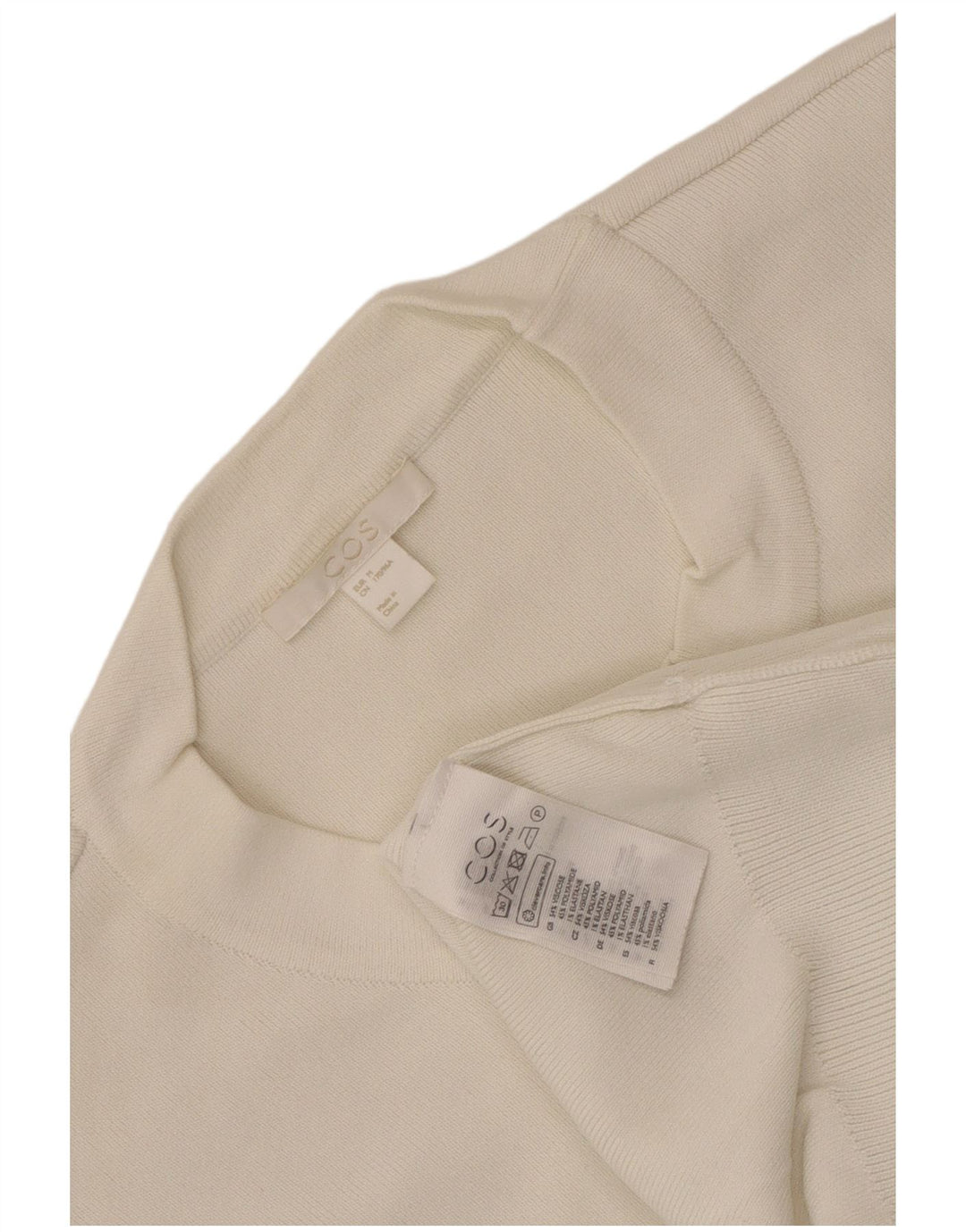 Γυναικείο πουλόβερ με λαιμόκοψη Cos Crew UK 14 Medium White Viscose