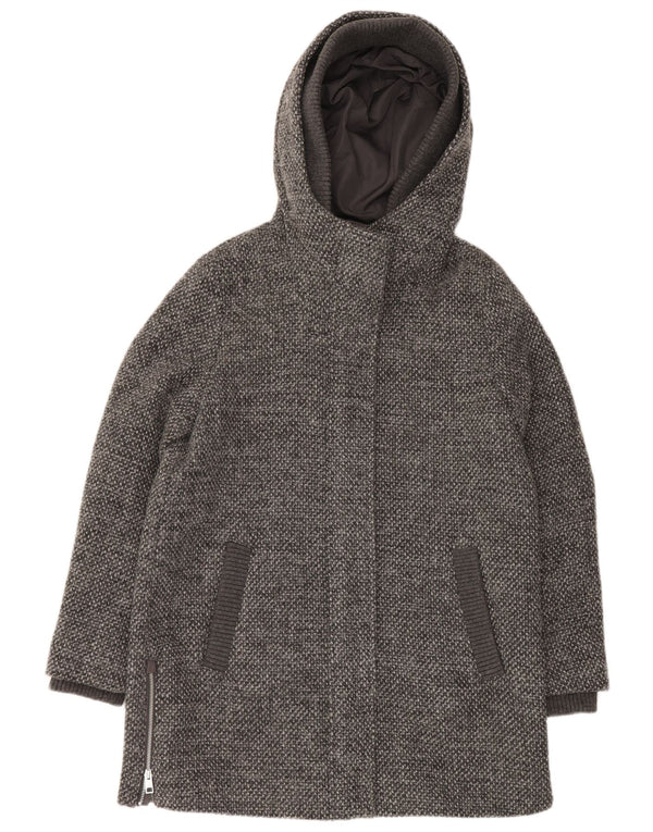 Γυναικείο παλτό Esprit με κουκούλα UK 16 Large Grey Flecked Polyester