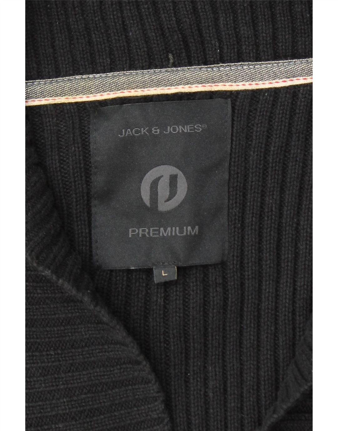 Jack & Jones Ανδρική ζακέτα πουλόβερ μεγάλο μαύρο βαμβακερό