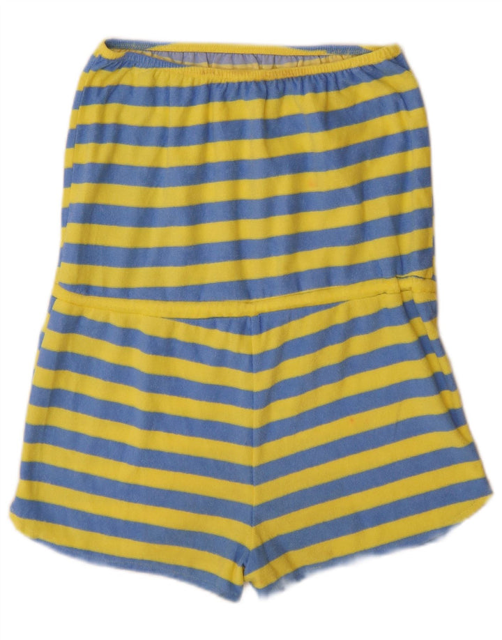 Zara Γυναικεία Στράπλες Playsuit UK 12 Βαμβακερό μεσαίο μπλε ριγέ
