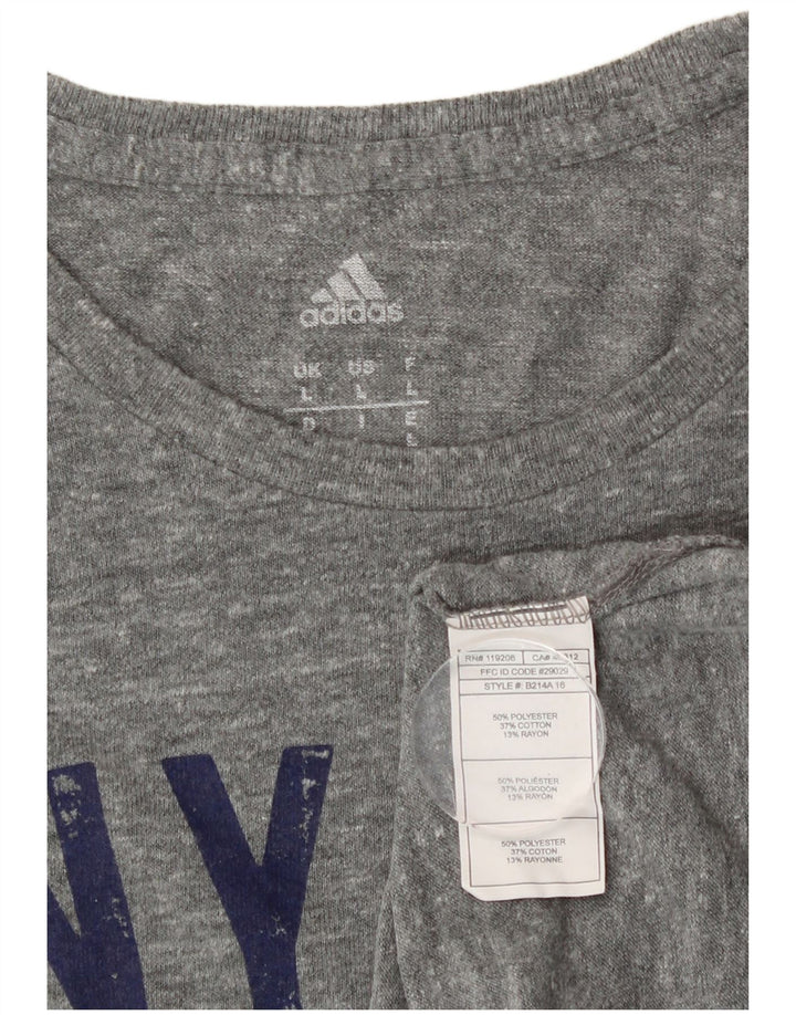 Adidas Ανδρικό γραφικό T-shirt New York City Top Large Grey Polyester