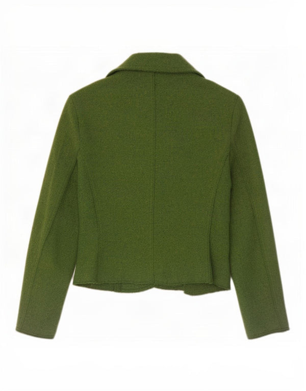 Marks & Spencer Γυναικείο μπλέιζερ με 2 κουμπιά μπουφάν UK 10 Small Green Wool