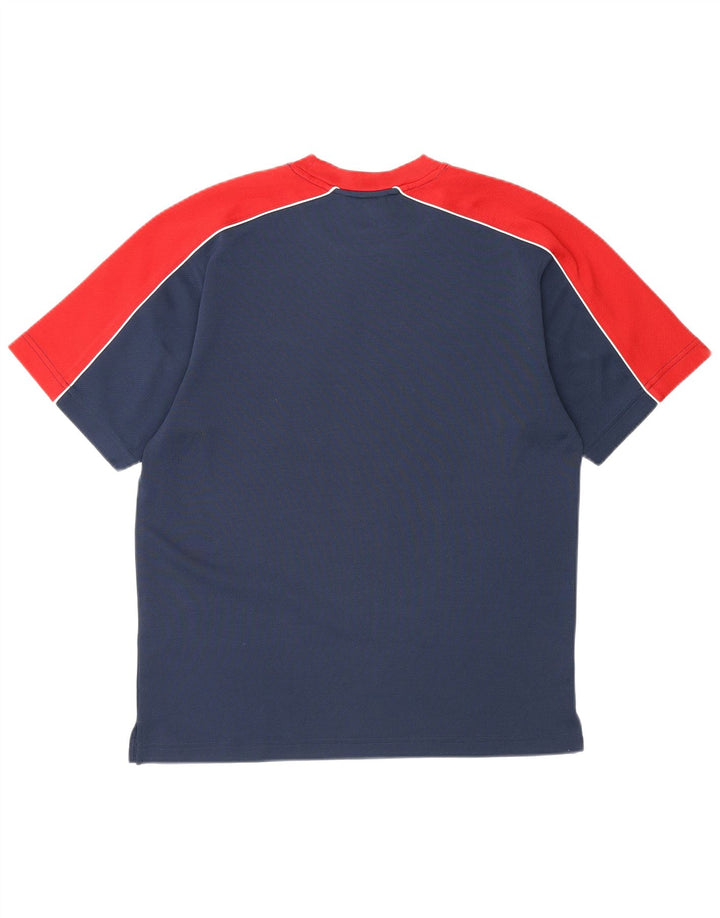 Ανδρικό T-shirt Reebok Top Small Navy Blue Colorblock Πολυεστέρας